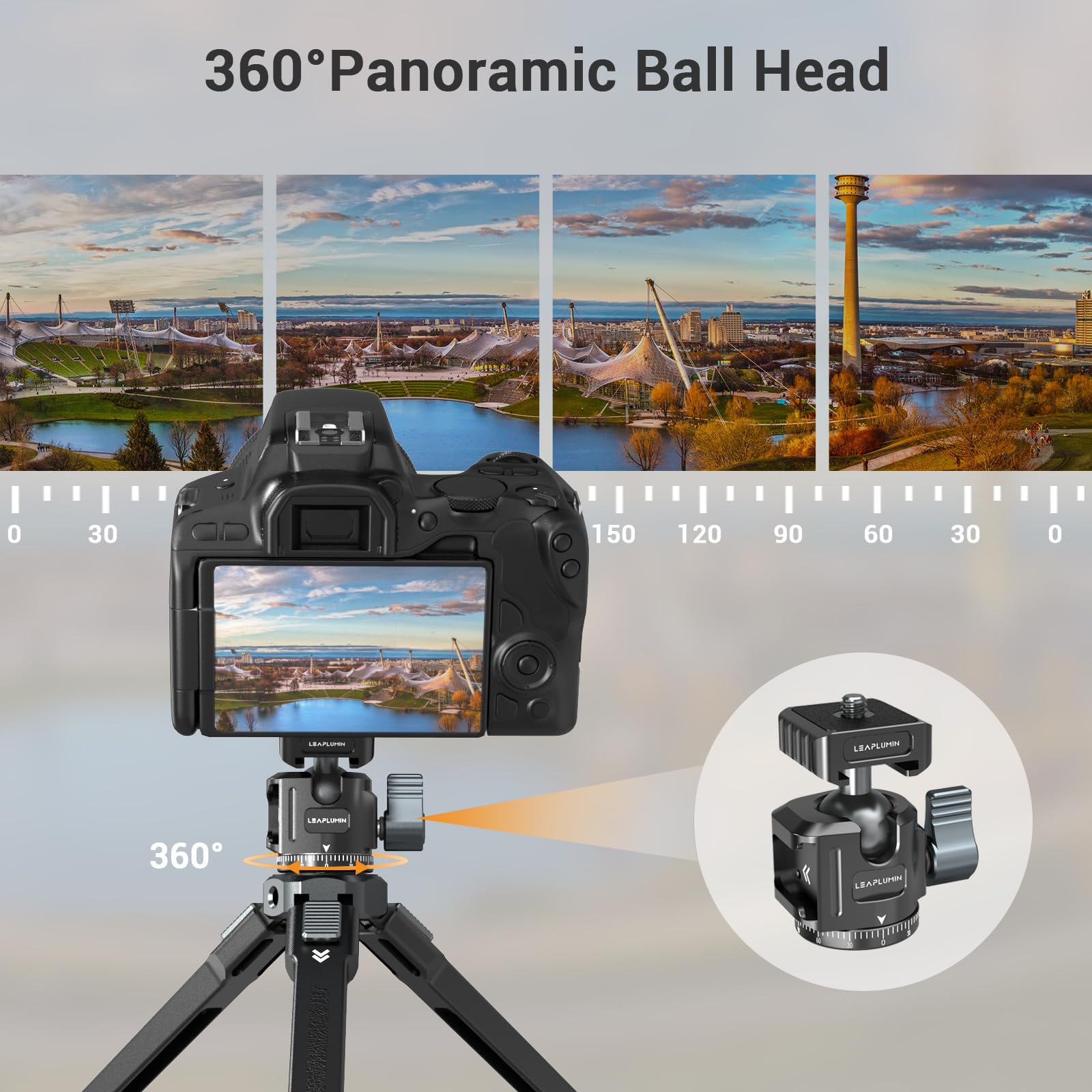 NEEWER Mini testa a sfera, adattatore per montaggio su fotocamera con testa per treppiede portatile per cursore monopiede con luce anulare a LED per videocamera d'azione DSLR  44
