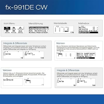 Casio FX-991DE CW ClassWiz Technical Scientific Calculator German Menu Guide
