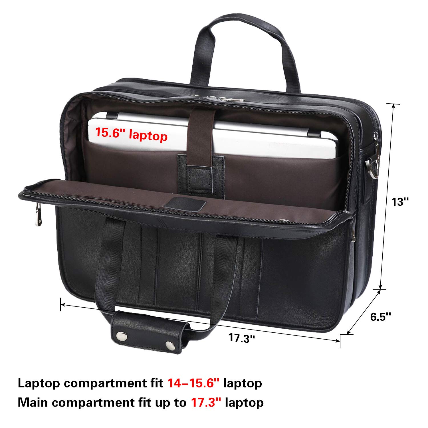 Amazon.co.jp: Polare メンズ 17インチ フルグレインレザー