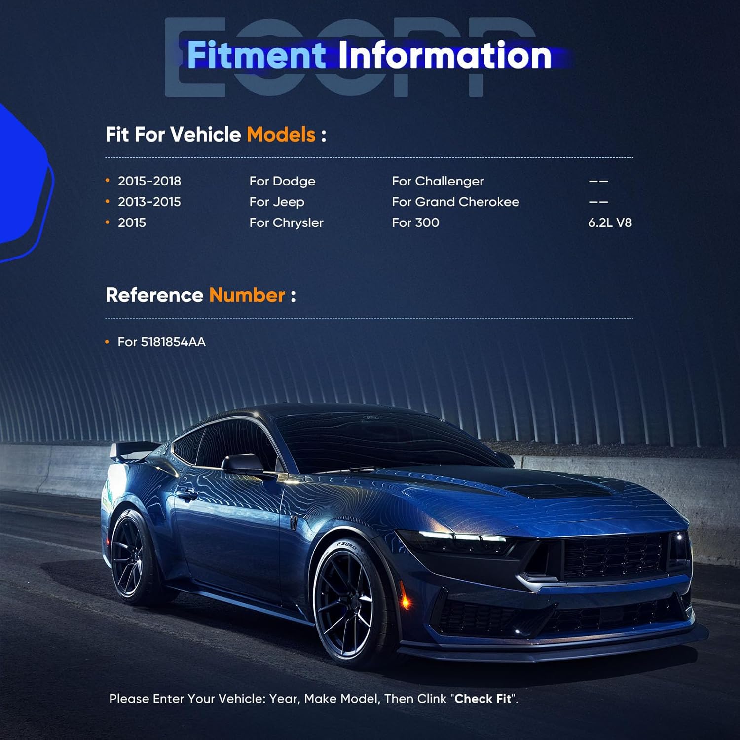 ECCPP Power Steering Pump with Pulley & Reservoir for Dodge Challenger 2015 2016 2017 2018 for Charger 2014-2019 for Jeep Grand Cherokee 2013-2015 Power Assist Pump for 5181854AA