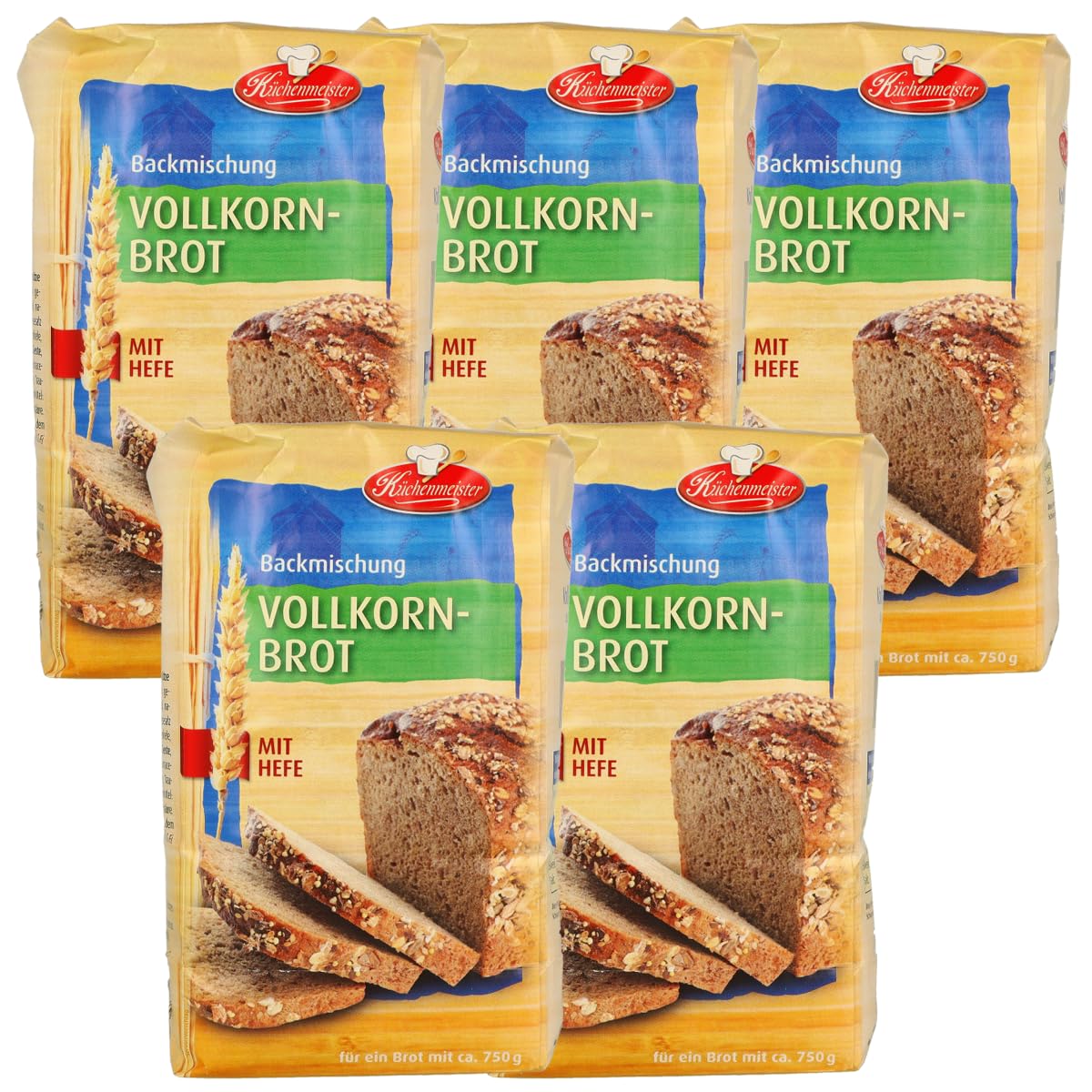Frießinger Mühle Vollkornbrot Brotbackmischung 5x500g