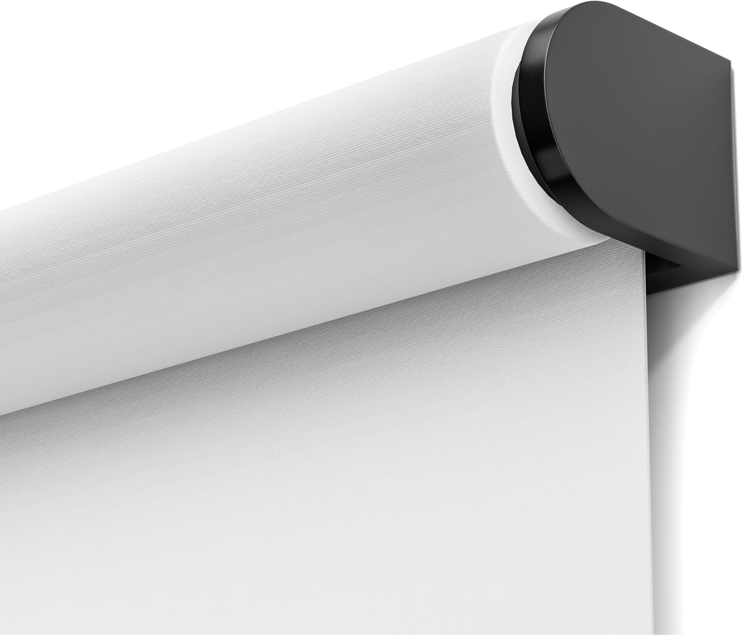 GE Smart Shades, Rechargeable Battery Roller Shade with Remote Control, Blackout White Fabric, Black Hardware, 30-in Wide, 1 Count