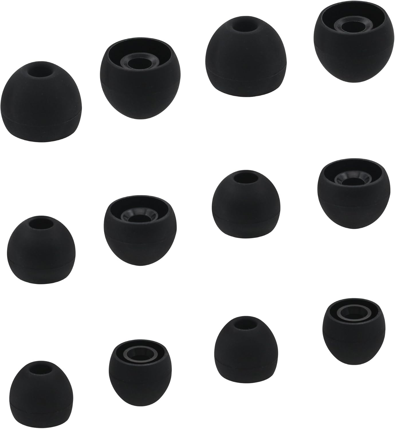 ALXCD Eartips for Sony in-Ear Headphone, (S/M/L) 6 Pair Silicone Replacement Ear Tips Cushion, Fit for SONY MDR XBA Series in-Ear Headset MDR-XB50AP XBA-H1 etc.[6 Pair/Black]