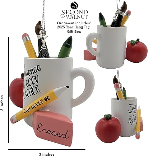 Miniatura 3 de Taza de regalo para profesores, influenciador educativo, agradecimiento al profesor con palabras alentadoras y etiqueta colgante de año para un