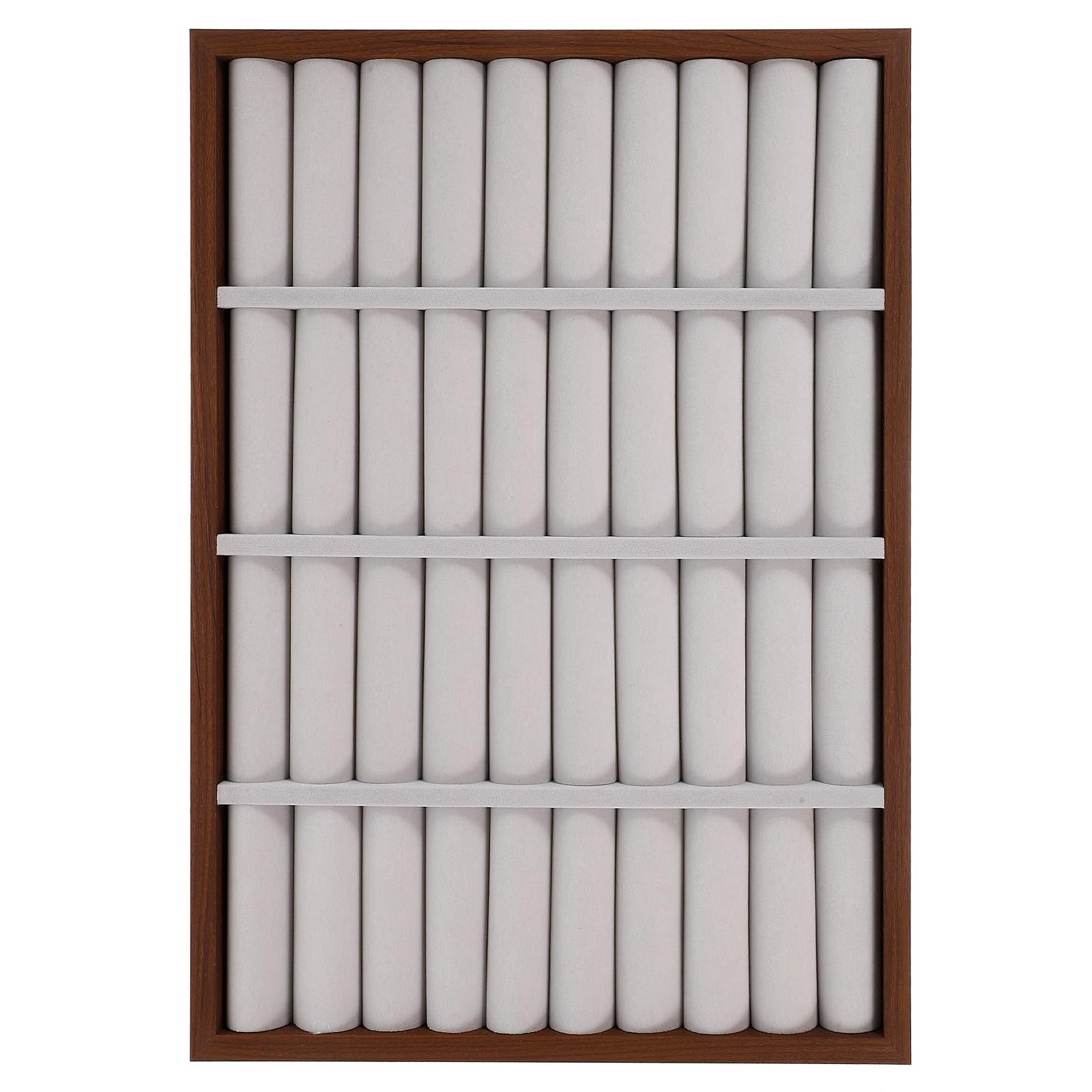 ULTECHNOVO Plateau de Rangement pour Bagues et Bracelets, Organisateur en Bois pour Bijoux Plusieurs Compartiments, Adapté pour Collection et Présentation