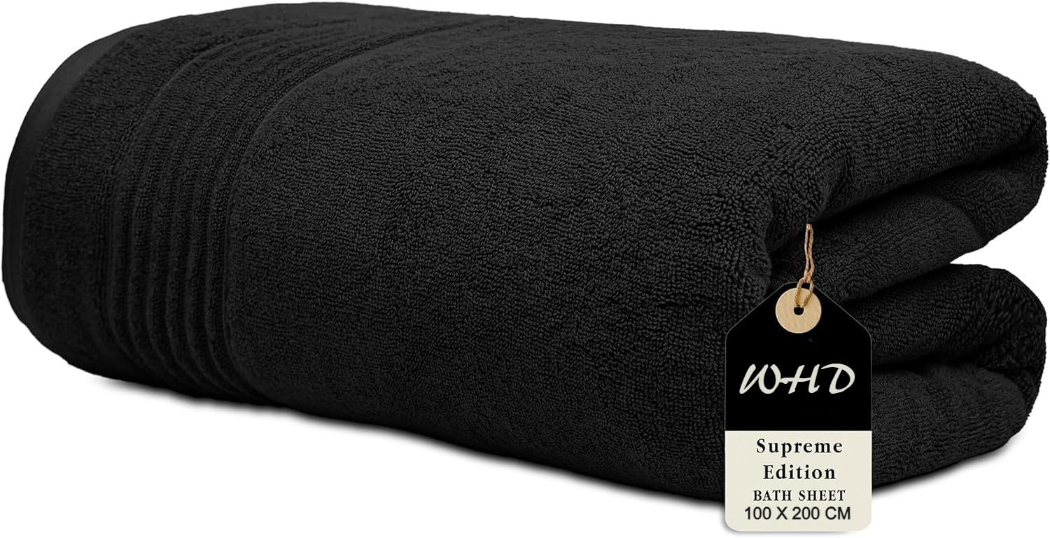 Wholesale Trade Dealz Luxury Super Jumbo Extra Large Bath Sheets (Pack of 1-2|100 x 200 cm 700 GSM) Premium Cotton XL Bath Sheet Towels (2, Lemon) — image 1