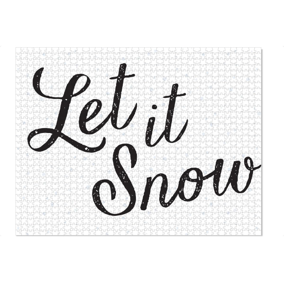 artboxONE-Puzzle XXXL (2000 Teile) Typografie Let It Snow 3" - Puzzle Schnee Schnee Ski