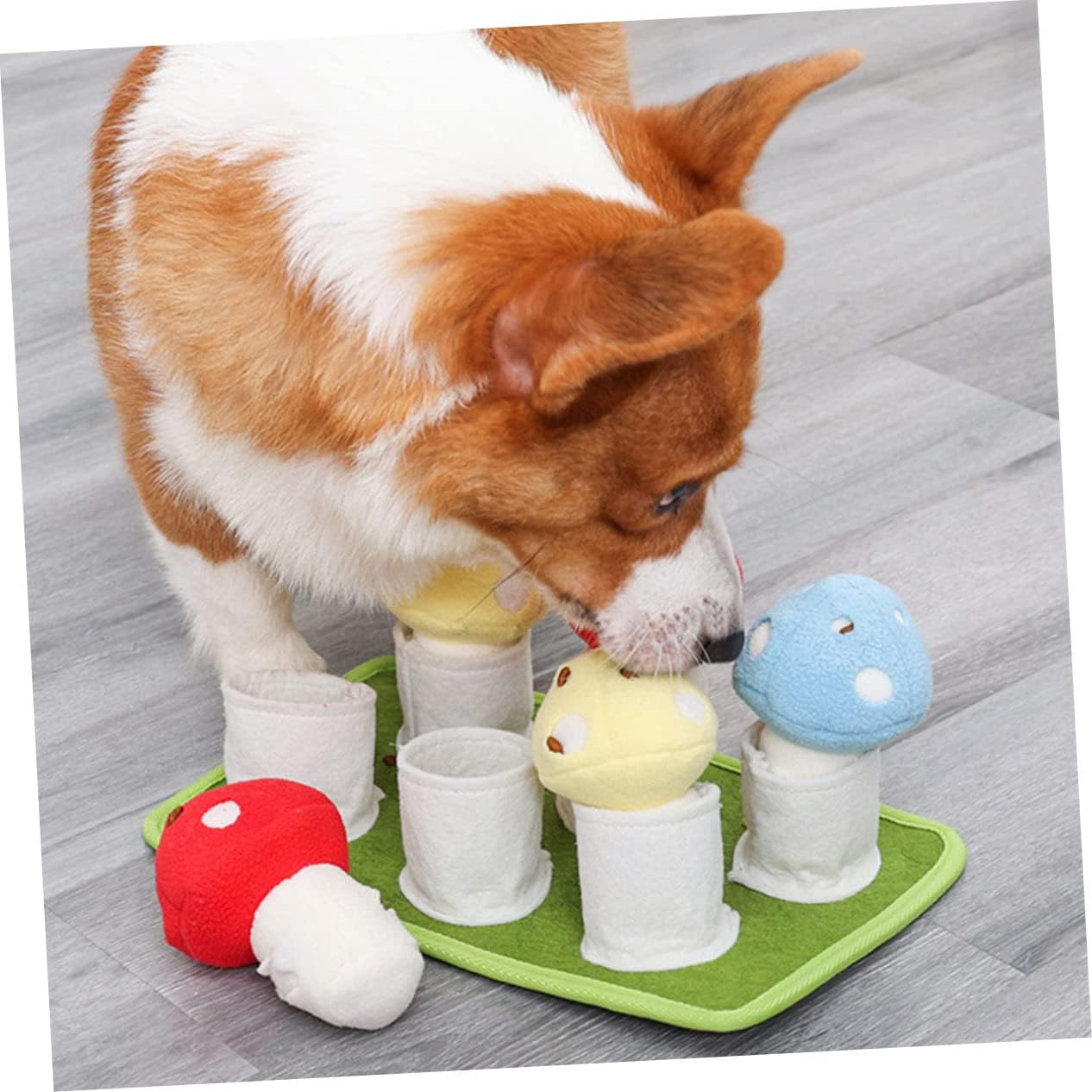 1Pc Slow Feeder Dog Interactive Pet Chew with Lovely Mushroom Design for Mental Stimulation and Training for Puppies and Dogs to Eat Slowly and Enjoy Foraging