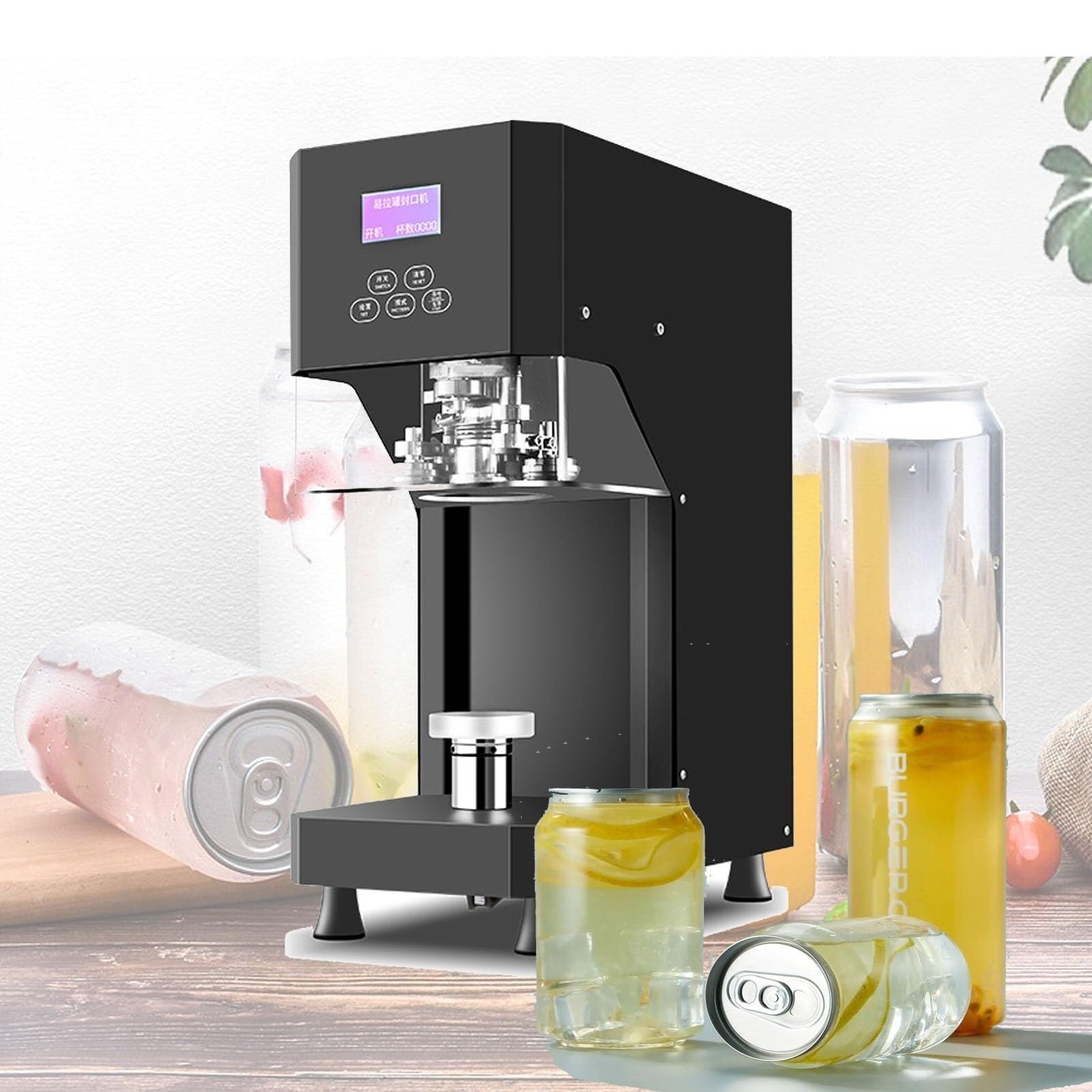 Sigillatrice per lattine, regolabile in altezza con pannello di controllo digitale, strumento di chiusura di lattine