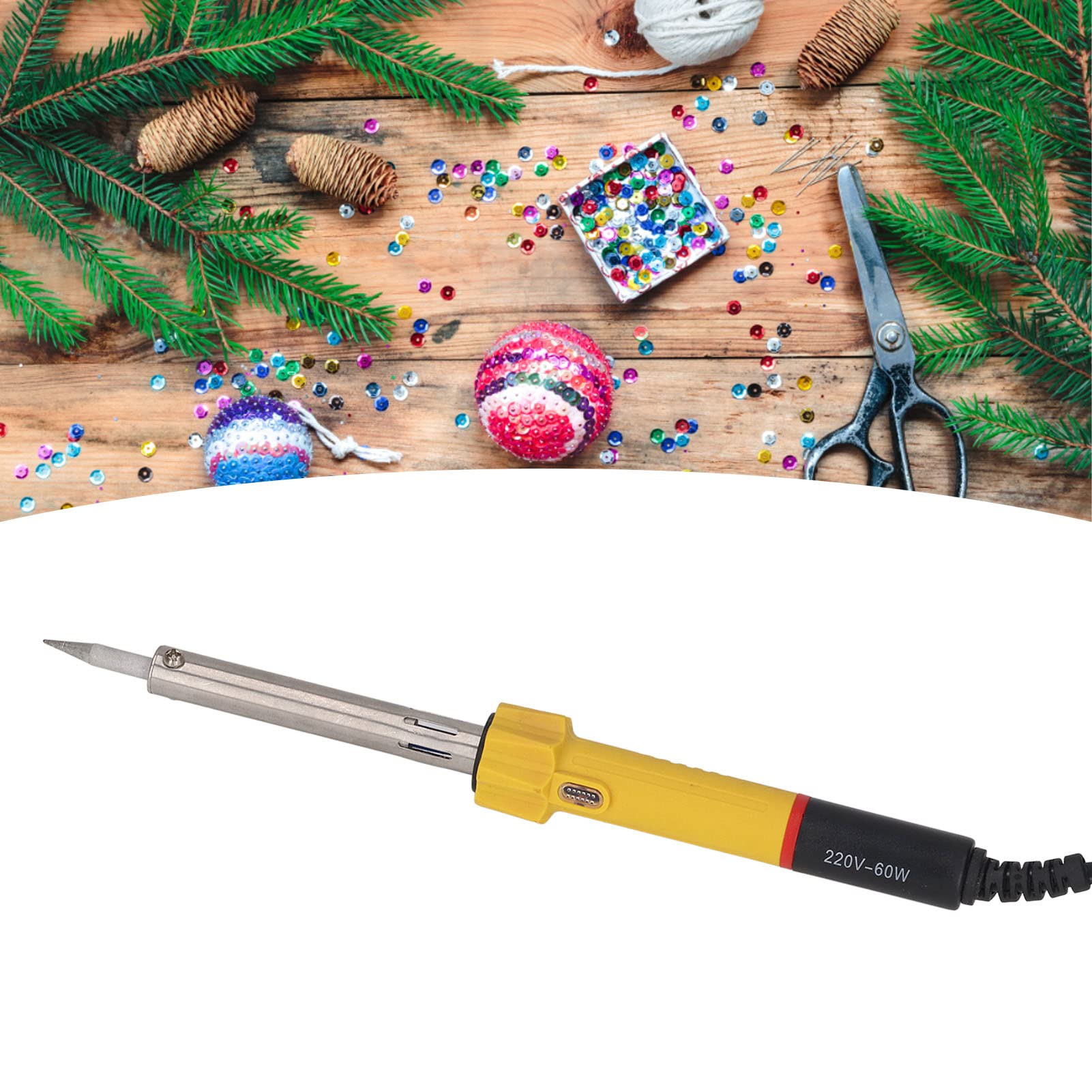 Soldering Iron, Widely Used Electric Soldering Iron 60W Energy Saving Stainless Steel for Repair (US Plug 110?220V)