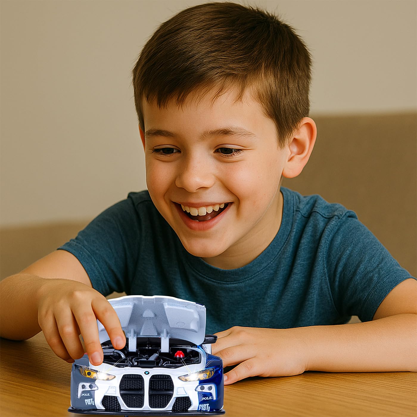 JAMARA 402625 BMW M4 GT3 Diecast 1:24 inkl. Knopfzellen - Modellauto Spielzeug, Kinder Car, Model Miniatur Fahrzeuge, Geschenkidee für Kinder, Türen Manuell öffnen/schließen