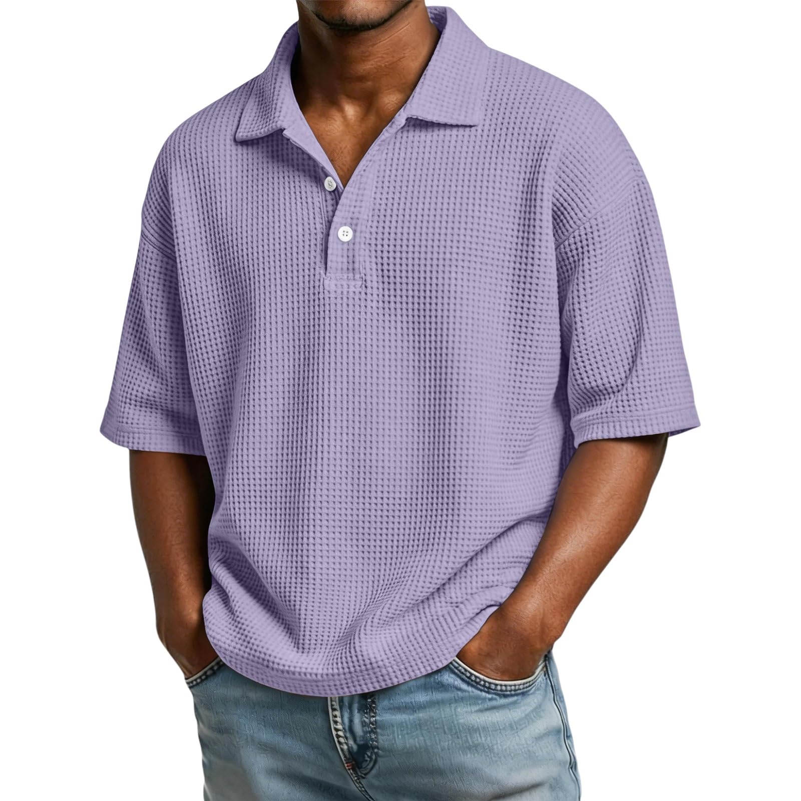 Polo Homme Manches Courtes Mode Sport Grande Fit Slim Polo Sport Homme Travail Rugby Marque Col