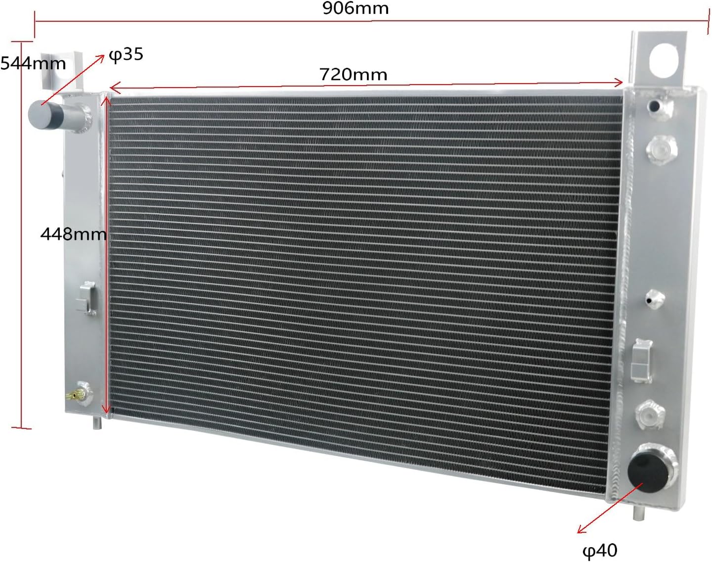 Aluminum Radiator Compatible with 1999-2013 Chevy Silverado Suburban 1500 2500 Tahoe 4.8 5.3L V8/ GMC Sierra 1500 2500 Yukon XL 1500/2002-2005 For Cadillac Escalade