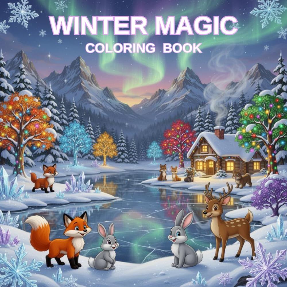 Winter Magic Coloring book: Discover the Wonders of Winter