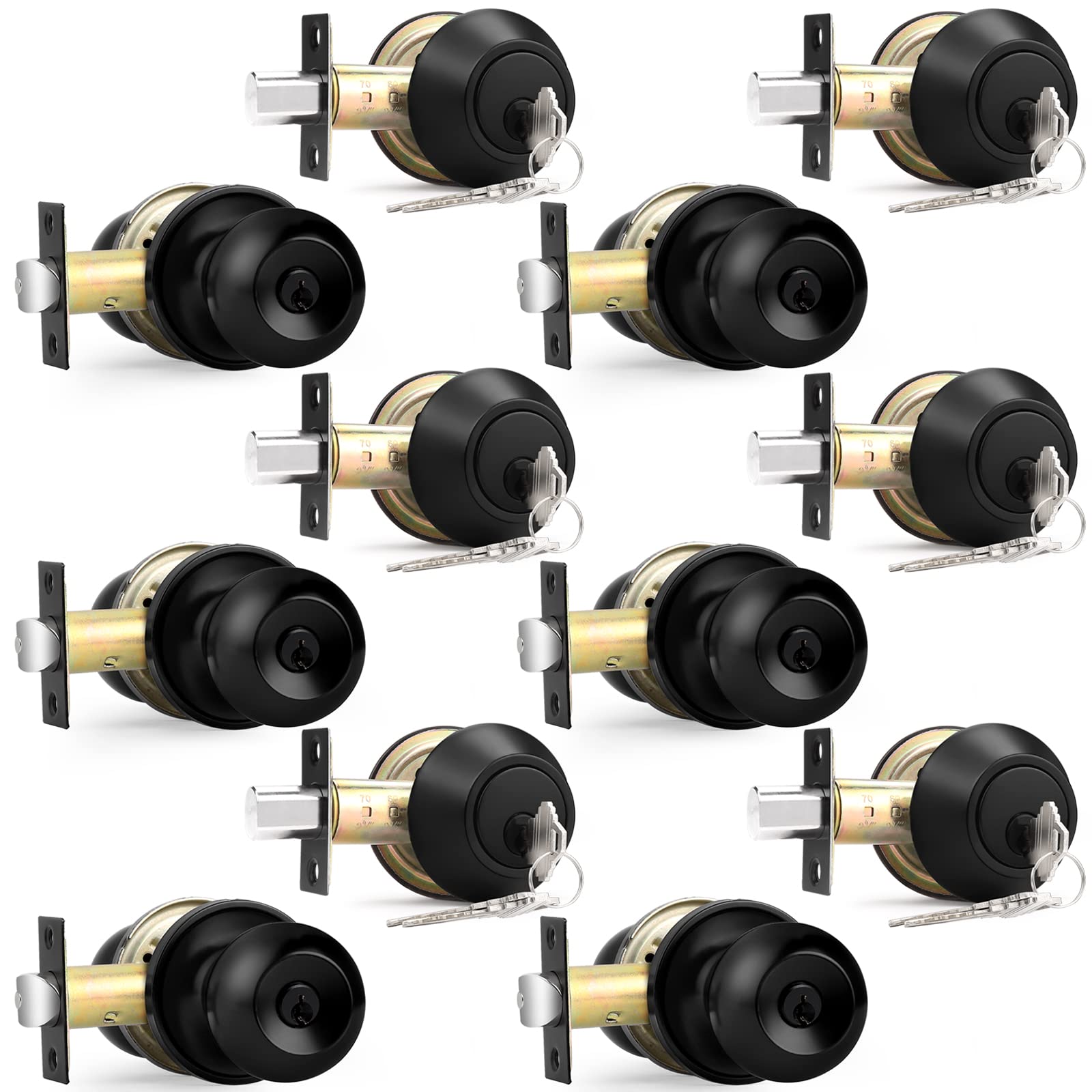 Probrico 10-Pack Keyed Alike Entry Door Lockset -6