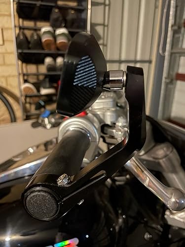 Miniatura 6 de FENRIR Espejo de motocicleta con adaptador para Sportster Iron Forty eight Dyna Softail Hammer Kingpin Vegas Jackpot BOULEVARD M90 S40 INTRUDER C90T