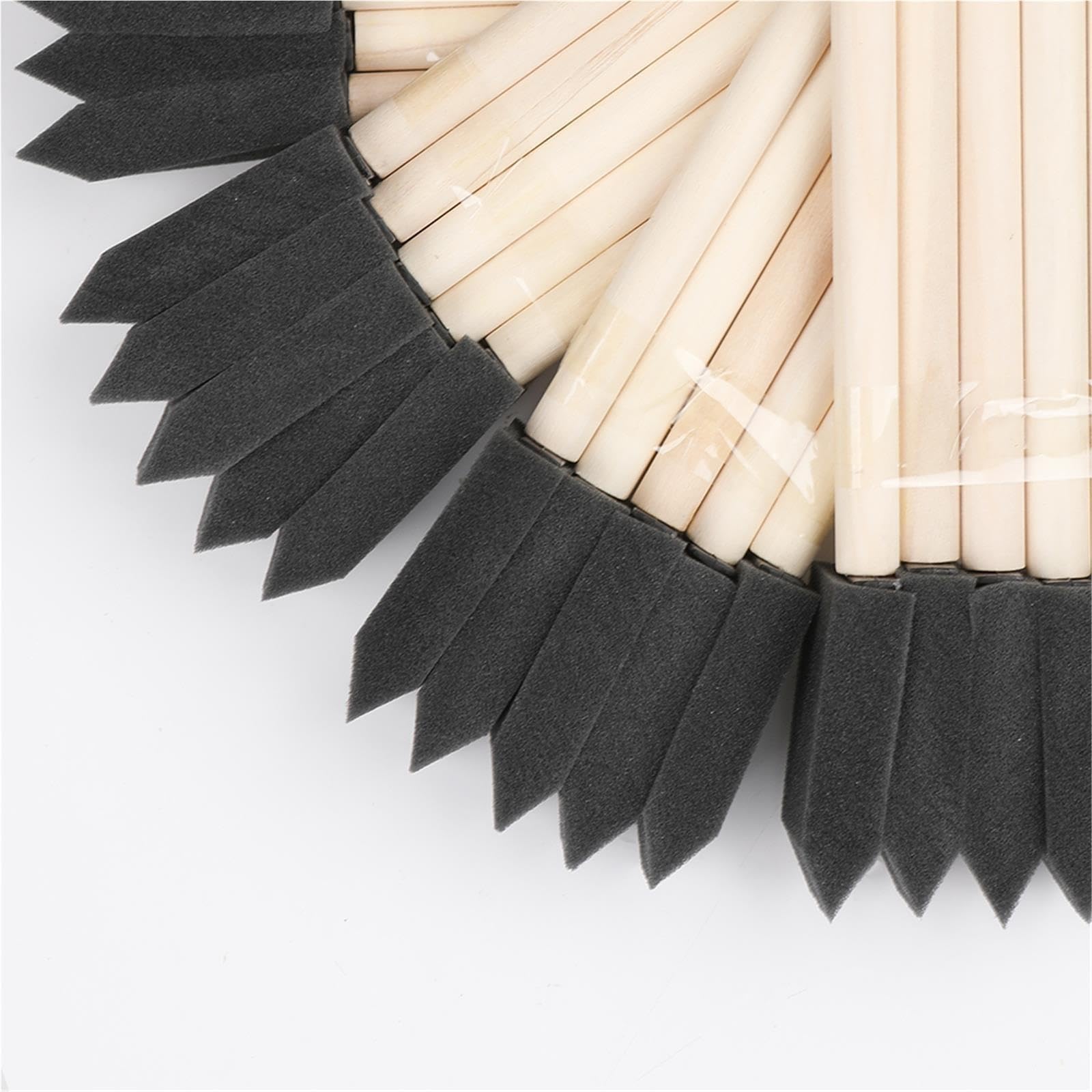 Textur Schwamm Heimdekorationsschwamm Schaumstoff-Schwamm-Pinsel-Set for Malen, 2,5–10, cm, mit Holzgriff(4inch 20 pcs)