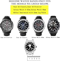 Vista 2 de Bands for Samsung Gear S3 Frontier/Classic Watch Silicone Bracelet, Sports Silicone Band Strap Replacement Wristband For Samsung Gear S3 Frontier