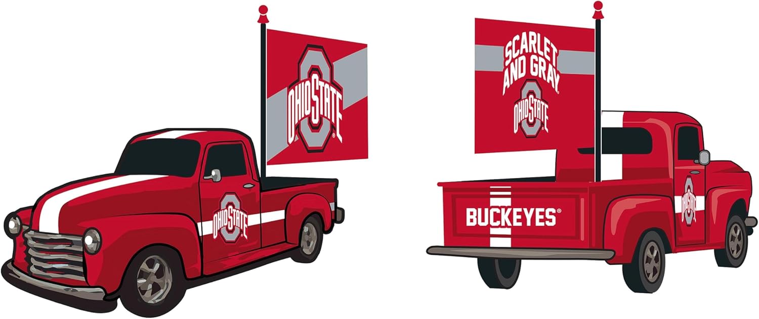 NCAA Rally Truck Statue, Outdoor Garden or Indoor Fan Décor, Sports Fan Collectible Figurine