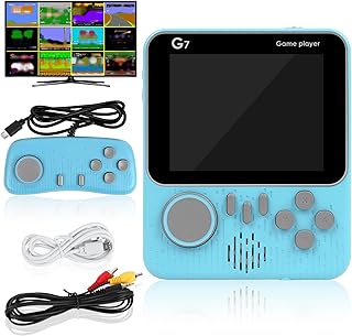 OSDUE Retro Handheld Game Console,Portable Video Game Consoles with 666 Classic Games, 3.5 Inch Color Screen 1200mAh Rechargeable Battery Retro Game Console Supports TV Connection and 2 Players（Blue）