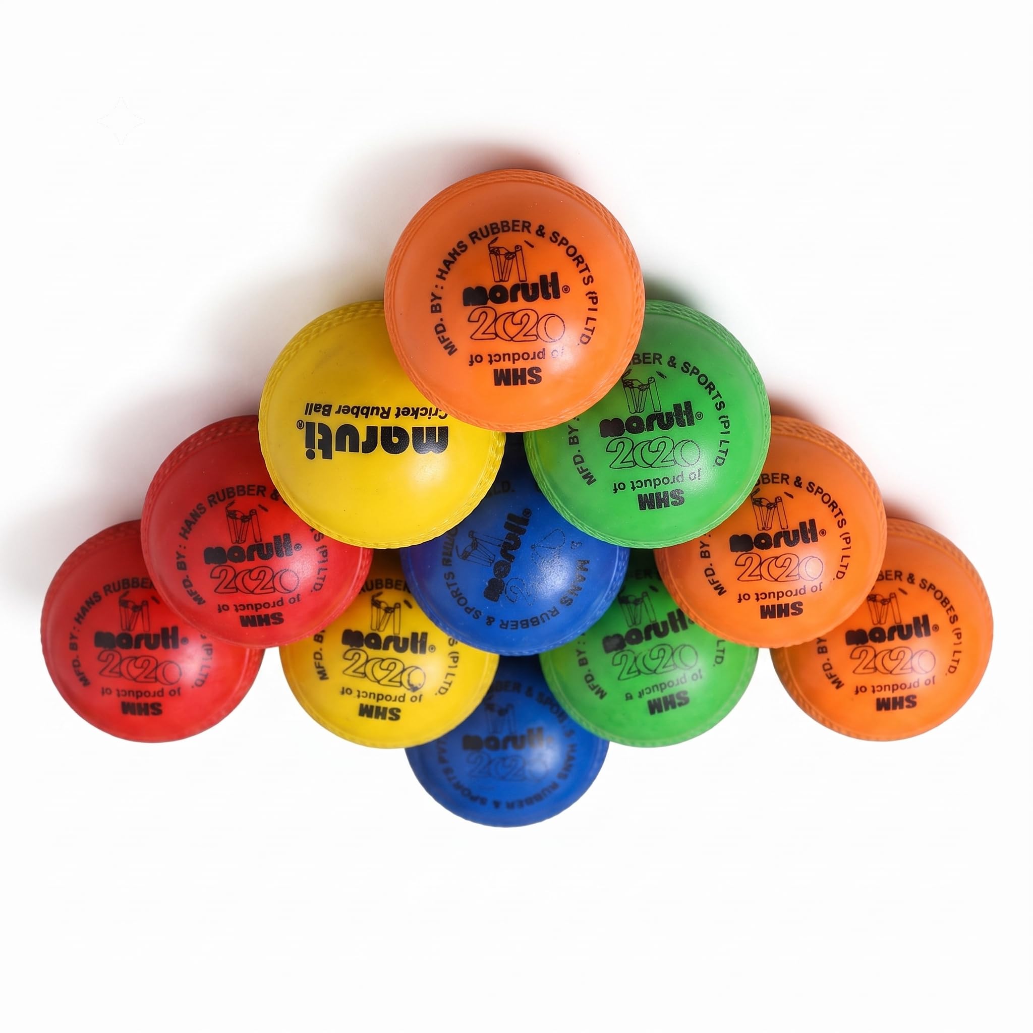 HRS 20/20 Rubber Cricket Balls (Pack of 10) – Heavy-Duty Multicolor Hollow Rubber Balls for Gully, Outdoor & Practice Cricket | High Bounce & Durable-picture-20