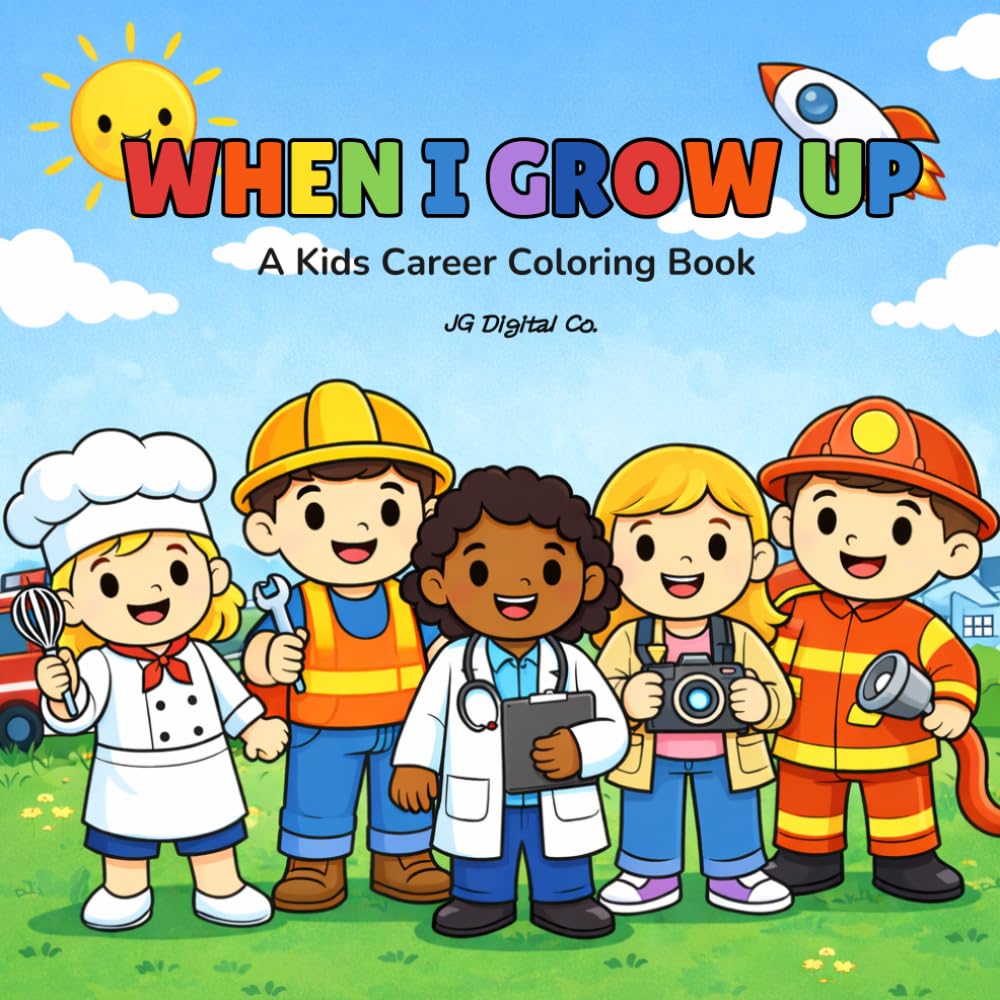 When I Grow Up: A kids career coloring book