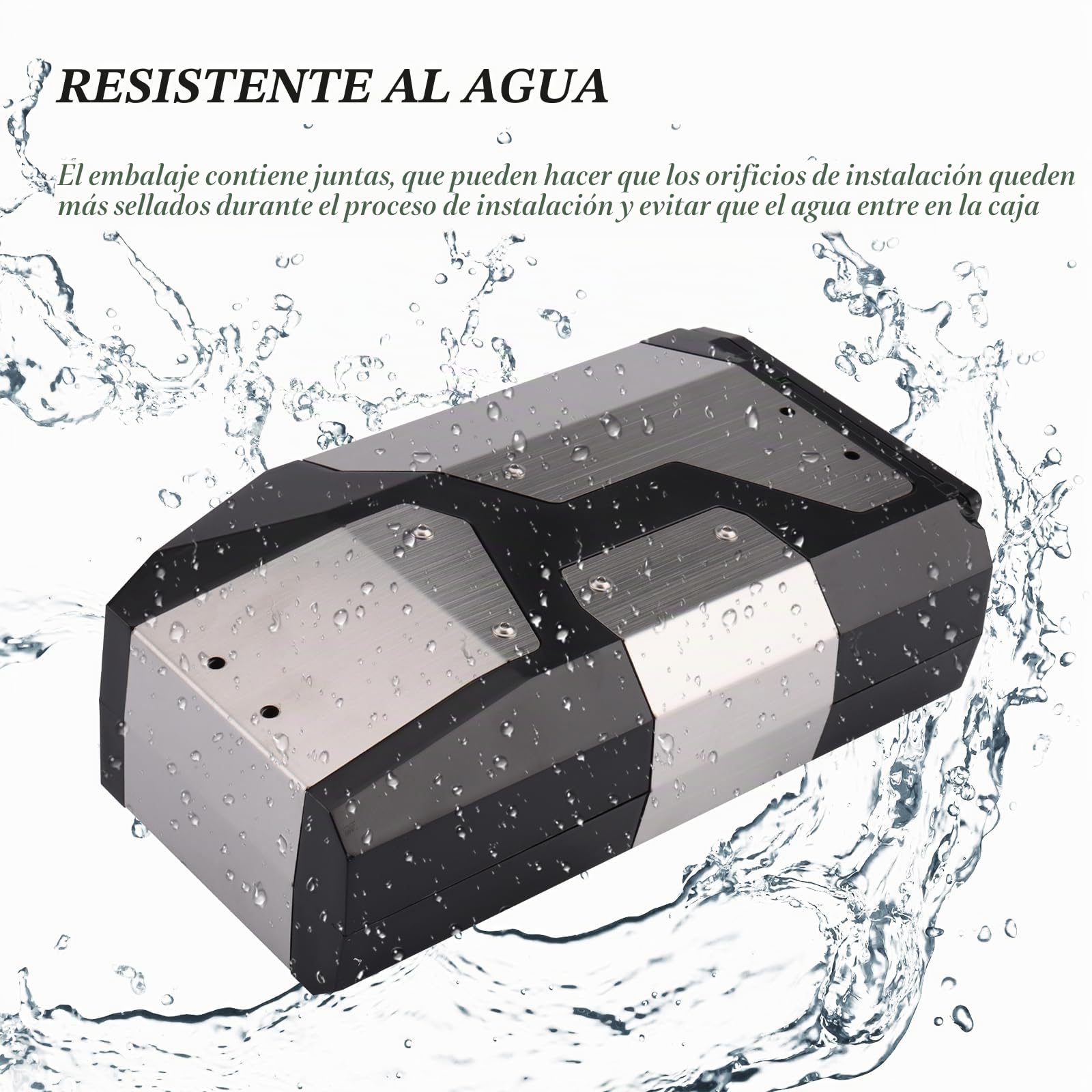 Caja de herramientas lateral izquierda caja de aluminio apta para BMW R1250GS R1200GS LC & Adventure 2002 2008 2018 (plateado)