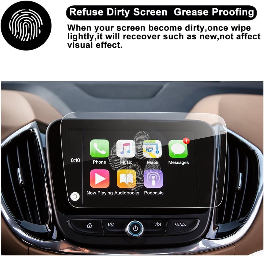 ruiya malibu 8 inch trapezoid 7 inch car navigation protective filmclear tempered glass hd and protect your eyes 2016 2018 chevy malibu 8 inch