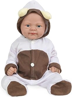14 inch Full Body Silicone Baby Dolls,Not Vinyl Dolls,Soft Realistic Real Silicone Baby Doll Bald, Lifelike Newborn Platinum Silicone Baby Doll - Girl