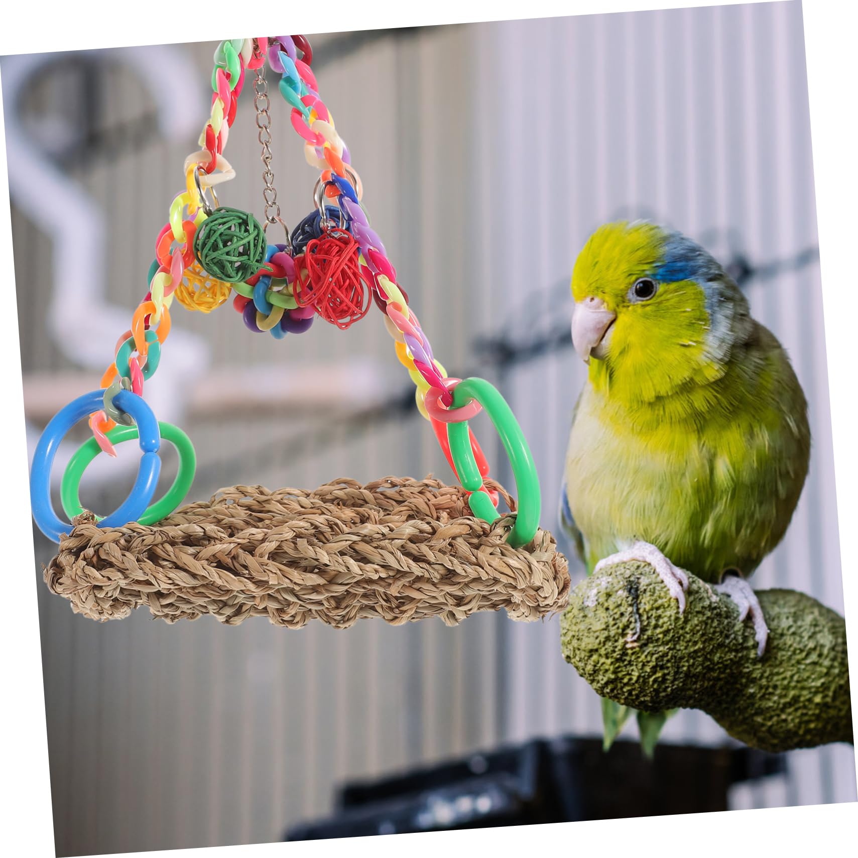 3-Piece Gradient Bird Rope Perch Set - Climbing Toy For Parrots & Small Birds