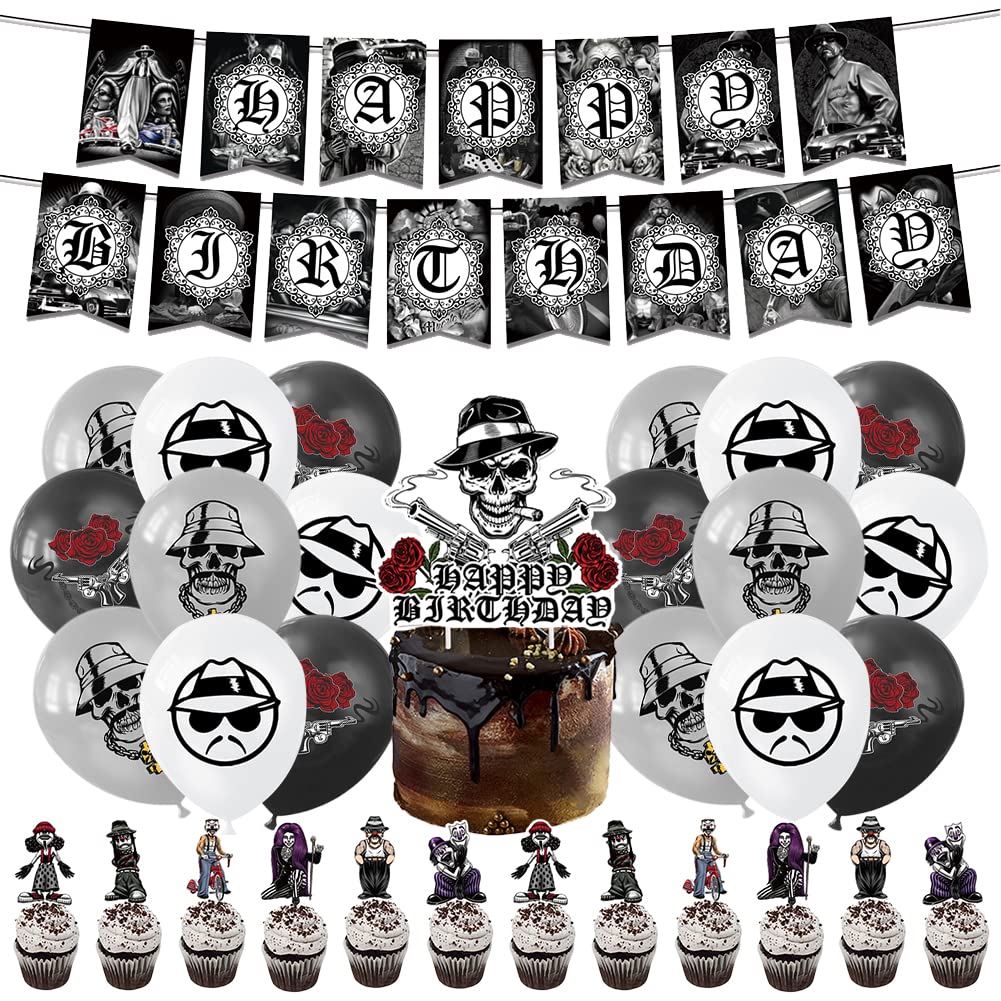 Buy IOSCDH 32pcs CholoLowrider Birthday Party Supplies, Cholo Birthday