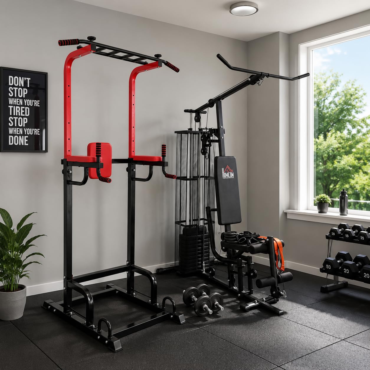 Power Tower Dip Station, Dispositivos deportivos con barra de dominadas, Altura Regulables Dip Stands, barras dip y entrenamiento de espalda para Gimnasio en casa de Entrenamiento Max 200 kg