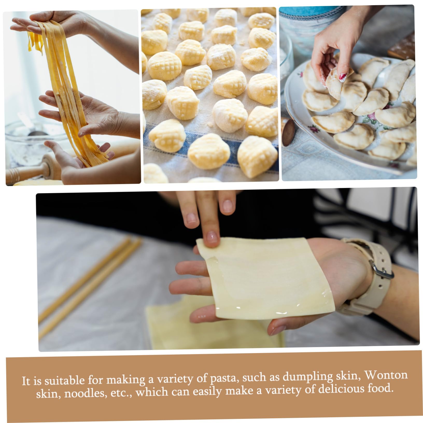 VINTORKY 2Pcs Gnocchi Making Kit Convenient Wooden Pasta Board with Scraper Wear Resistant Dough Paddle for Preparation and Baking