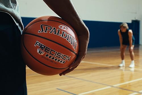 Miniatura 5 de Spalding Precision TF-1000 Indoor Game Basketballs, Dry Grip Microfiber Composite Cushioned Cover, High School Approved