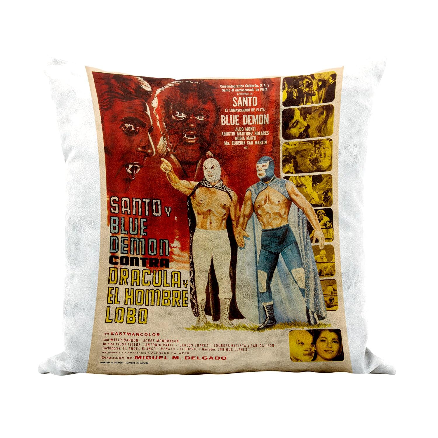Housse et coussin inclus similicuir blanc motif catch rétro