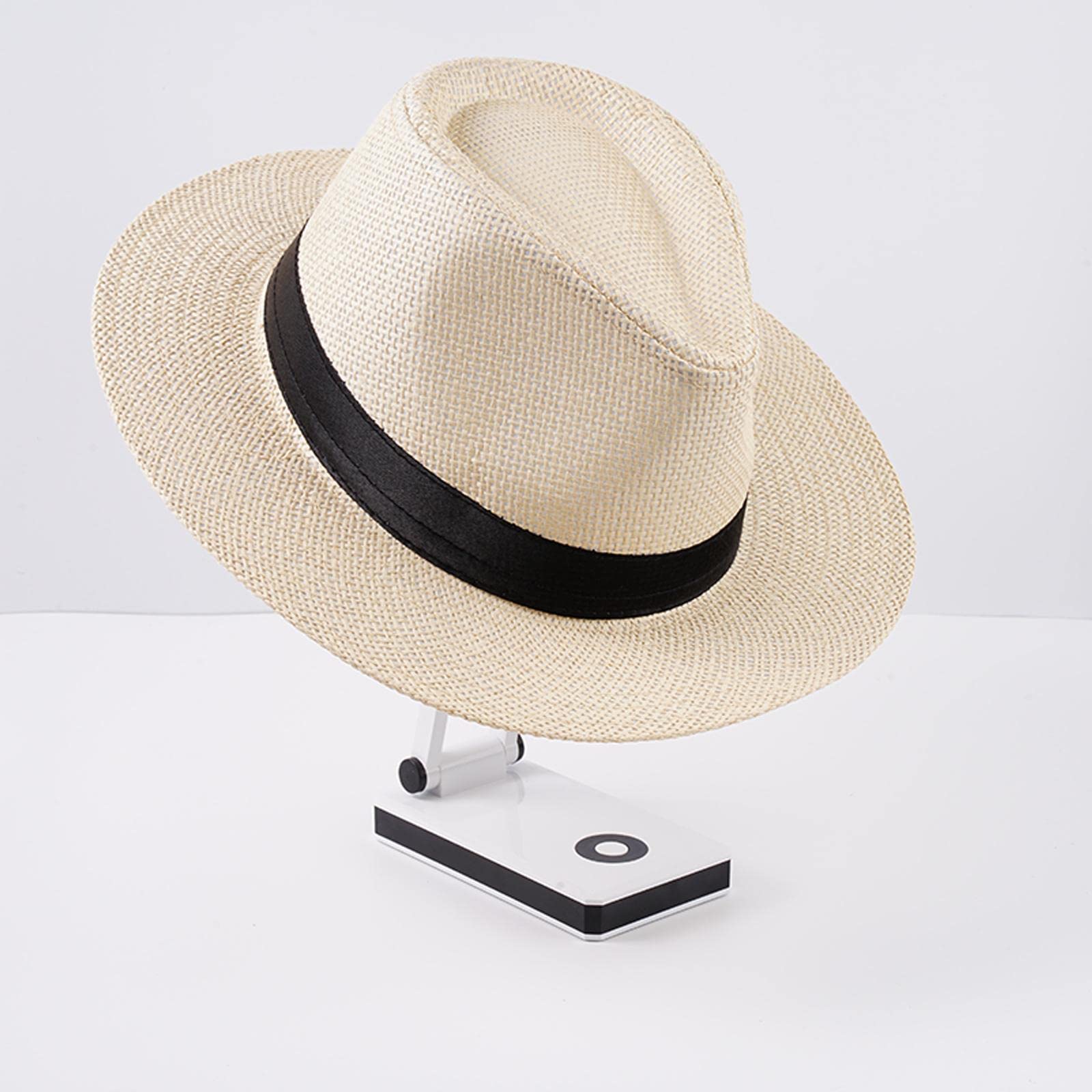 Sombrero Panamá de ala ancha para verano, informal, sombrero de paja para la playa, para hombre y mujer, viajes y exteriores