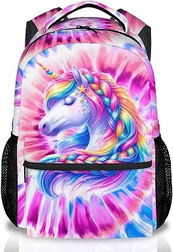 UNIKITTY Unicorn Backpack for Girls 17 Inch Kids School Bag with Padded Straps, Durable Water-Resistant Bookbag for Toddler