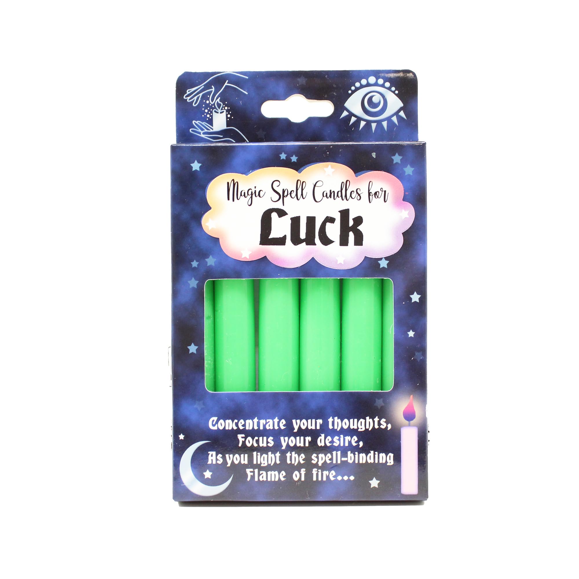 Magic Spell Candles for Various Spells Witch Pagan Ritual Witchcraft - 6pcs (Luck)