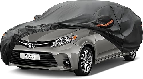 Kayme Funda de automóvil de 7 capas para Toyota Sienna (1997-2024), impermeable, para todo tipo de clima, para automóviles, cubierta completa para