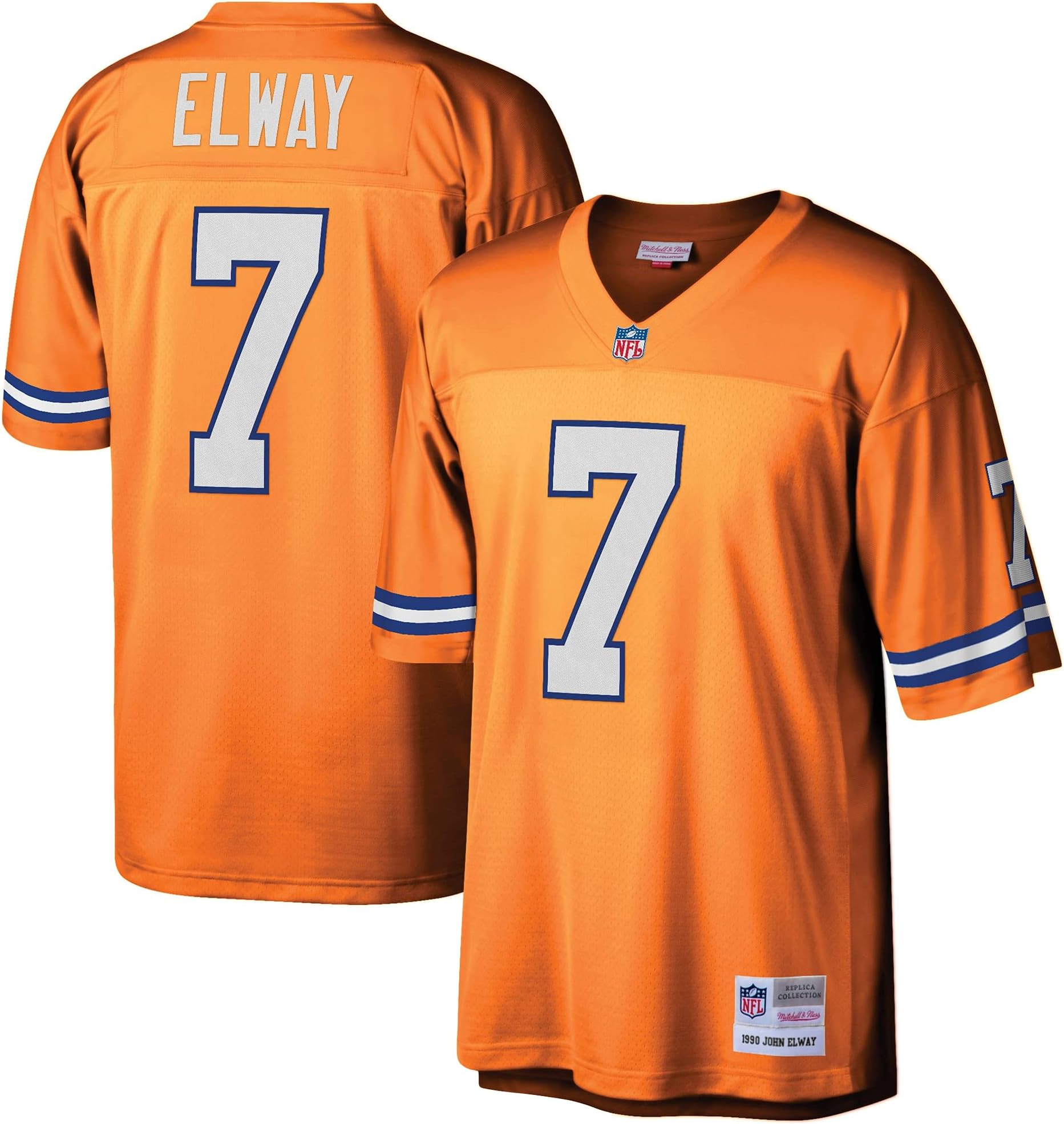 Mitchell & Ness John Elway Denver Broncos Orange Throwback Jersey