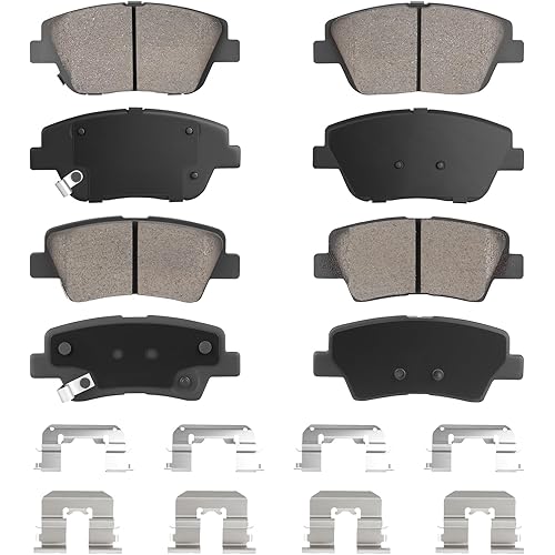Front & Rear Ceramic Brake Pads Set for Hyundai Sonata 2011-2015, for Kia Optima 2.4L 2011-2016, 8PCS