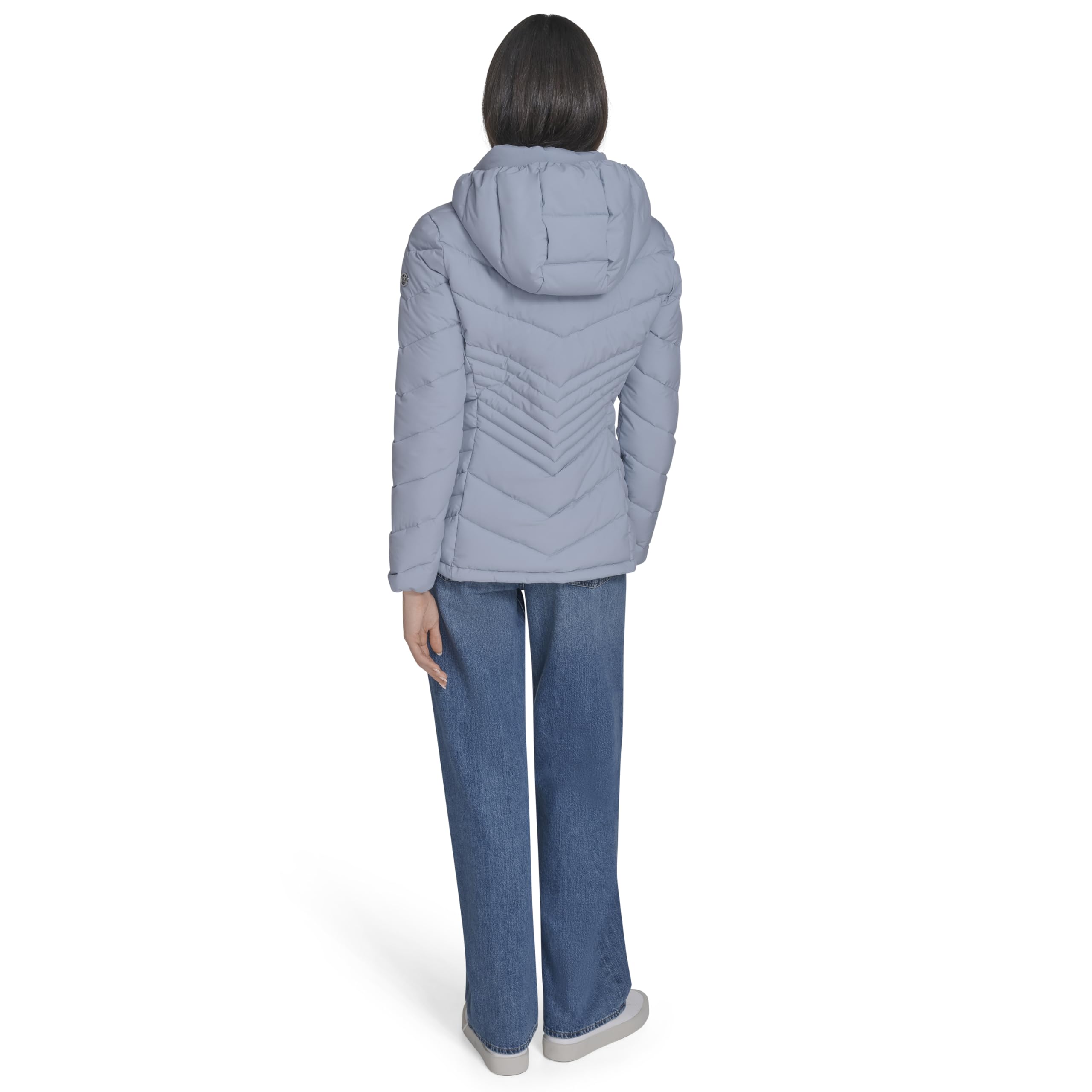 Calvin Klein Lightweight Quilted Hooded Puffer Coat – Stretch Winter Jacket With Pockets Parka Donna (Pacco da 1)