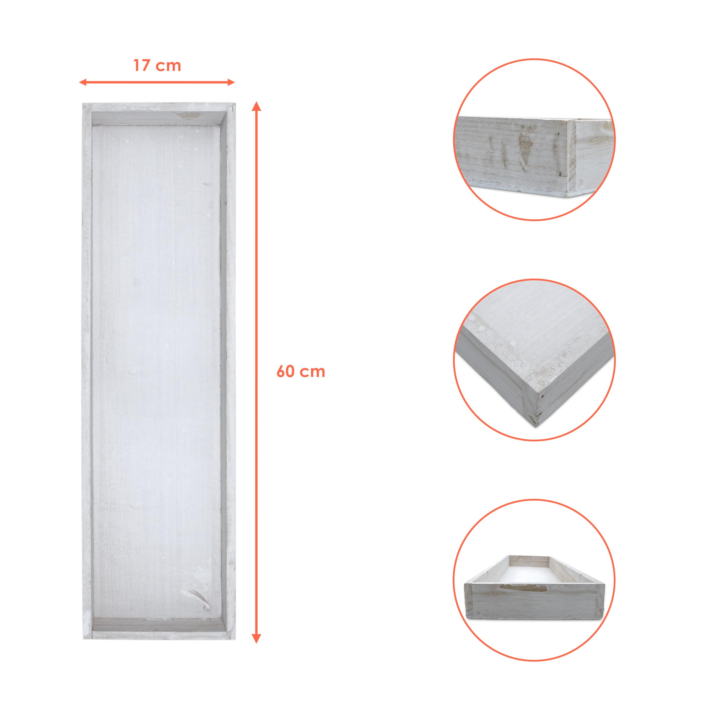 Spetebo Plateau décoratif en bois XXL - 95 x 18 cm - Plateau de service Spetebo Plateau décoratif en bois XXL - 95 x 18 cm - Plateau de service