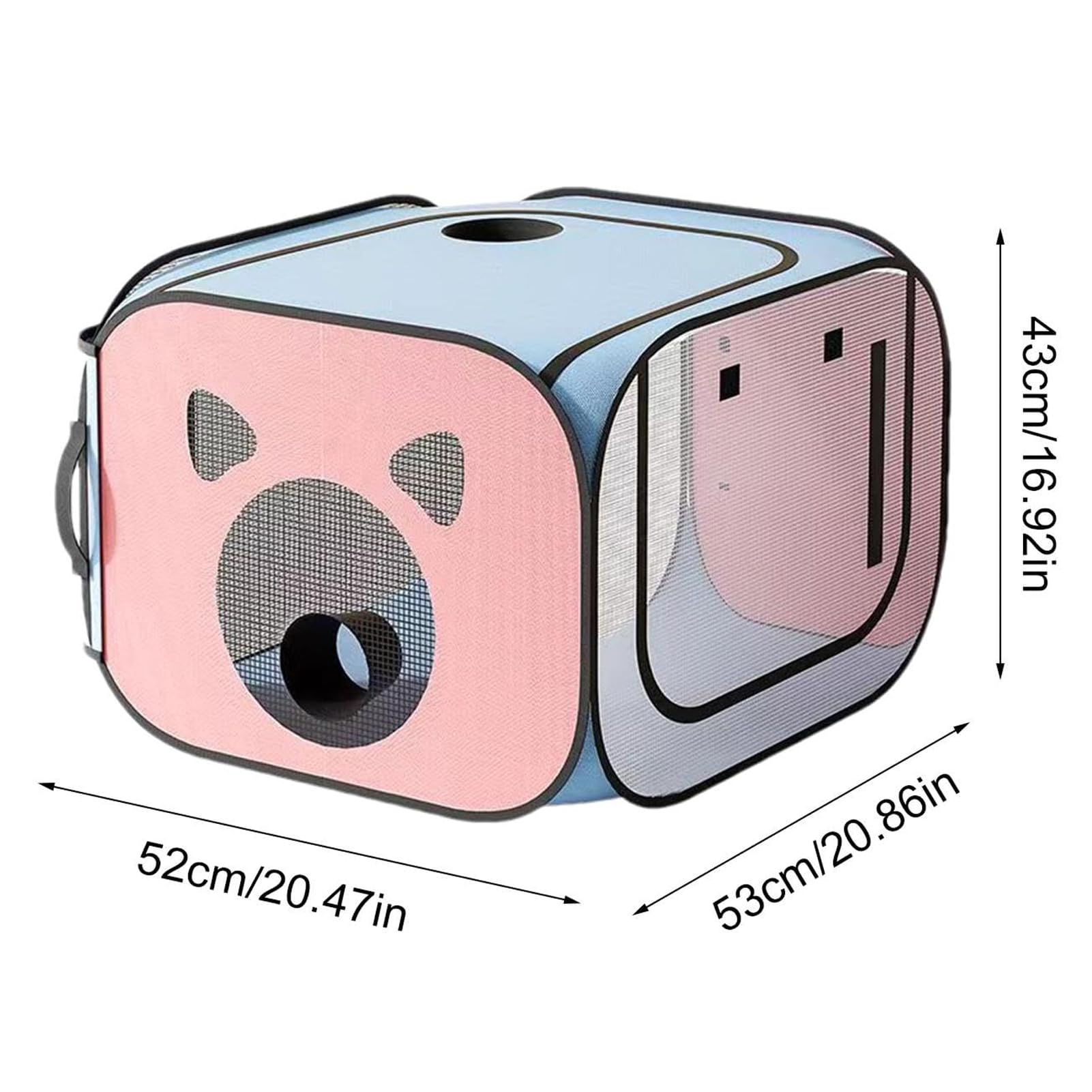 Boîte de séchage pour Animaux de Compagnie, séchoir de toilettage pour Chiens, boîte sèche Pliable Portable pour Chiens et Chats, boîte de séchage Anti-Poils Volants pour Chats