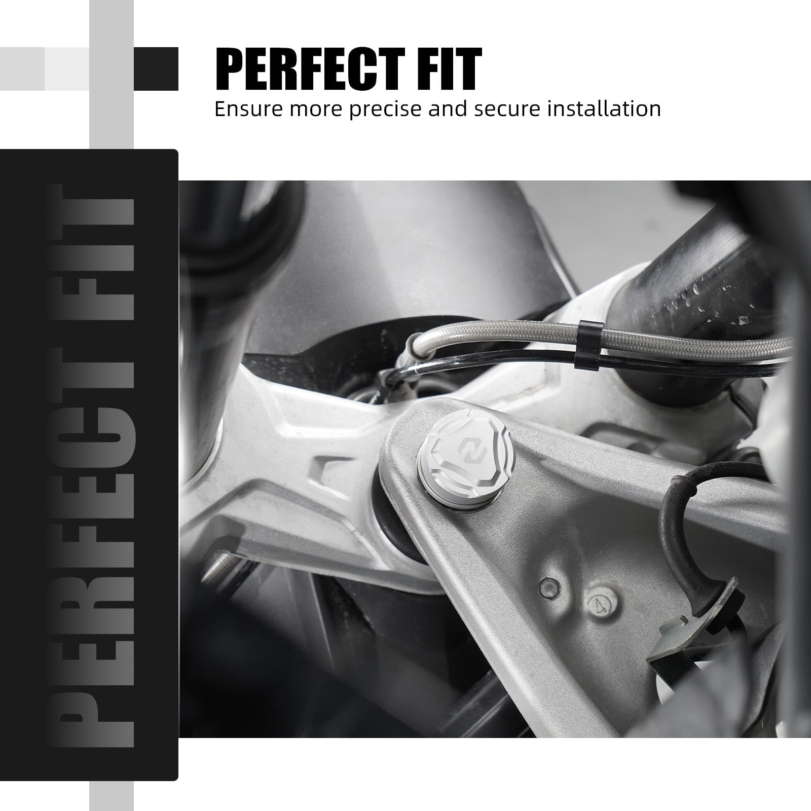 NICECNC Front Suspension Joint Guard Compatible with BMW R1250GS 2019-2024,Front Suspension Linkage Joint Cover Compatible with BMW R1250GS Adventure 2019-2024,See Fitment