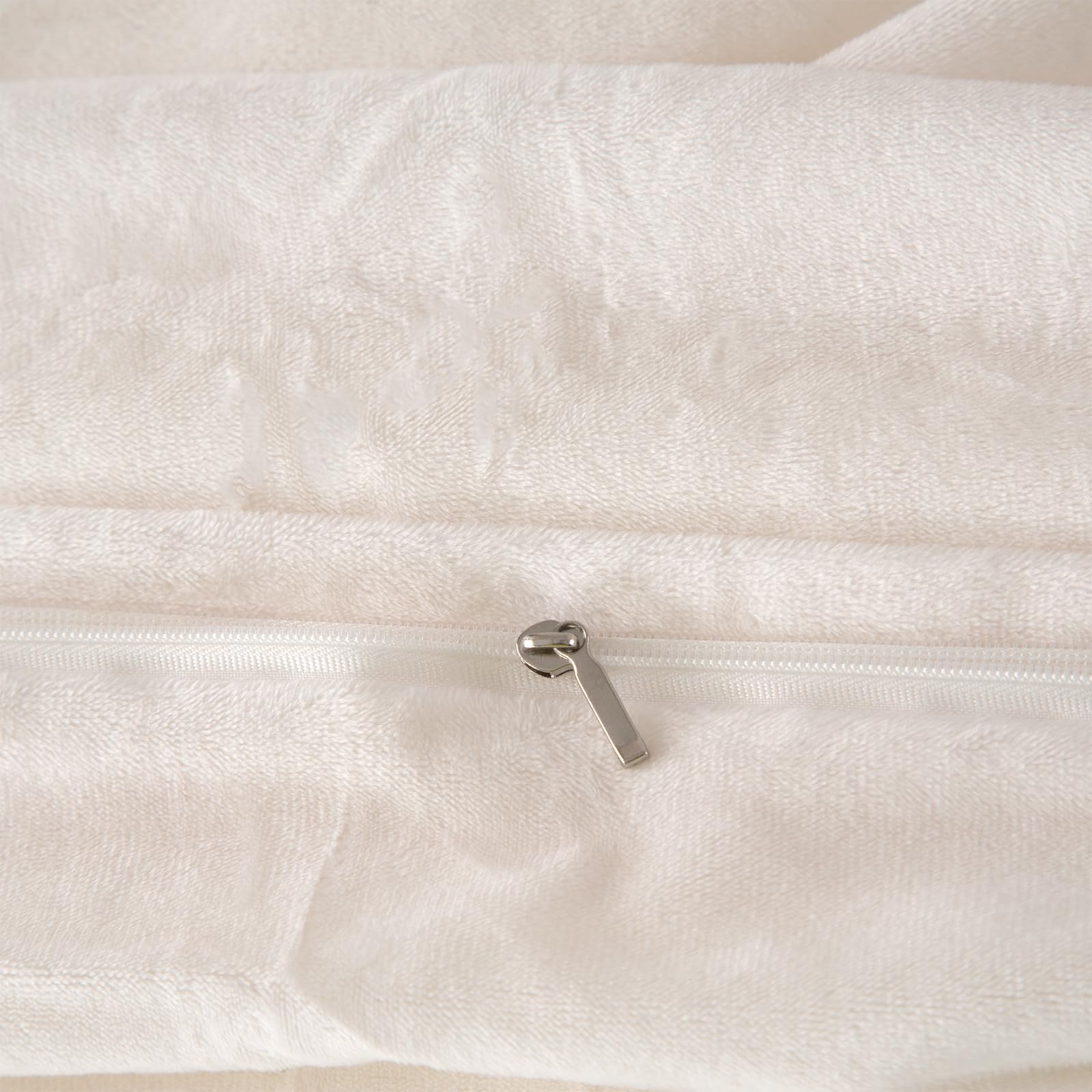 EMME Set Biancheria da Letto in Pile, 220 x 240 cm, Flanella Soffice, Set per Letto, Biancheria da Letto Morbida e 2 Fodere per Cuscino 80 x 80 cm, Colore Bianco