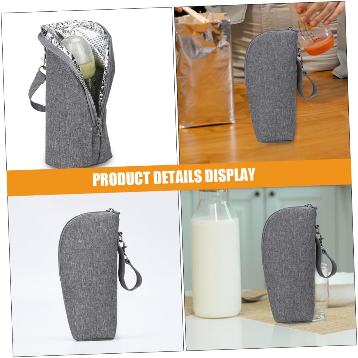 3pcs Insulated Baby Bottle Bag Set for Moms Portable Thermal Sleeve for Milk Feeding Bottles Baby Food Travel Cooler Pouch for Daycare On-the-Go