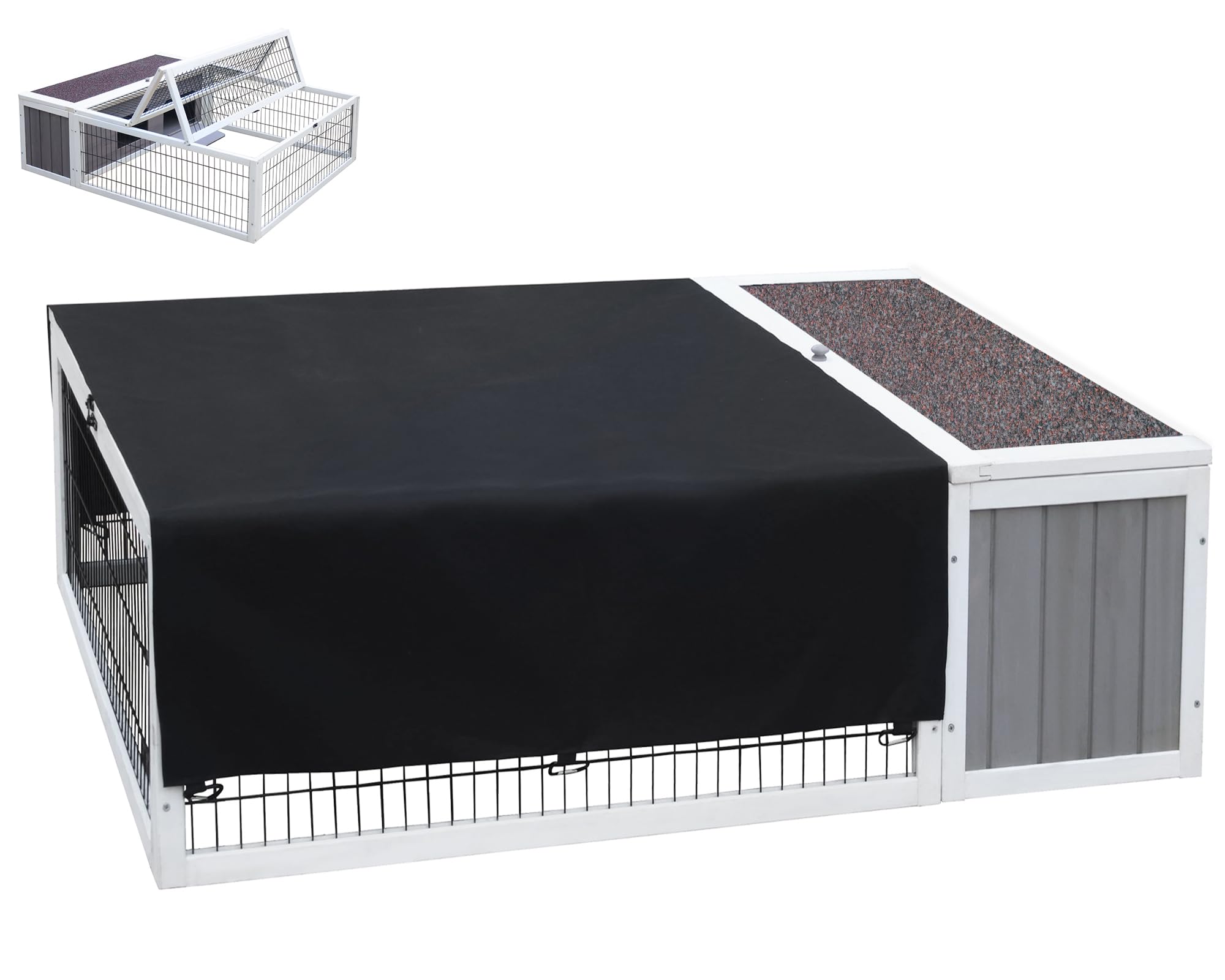 Tortoise House Habitat Wooden with Waterproof Cover