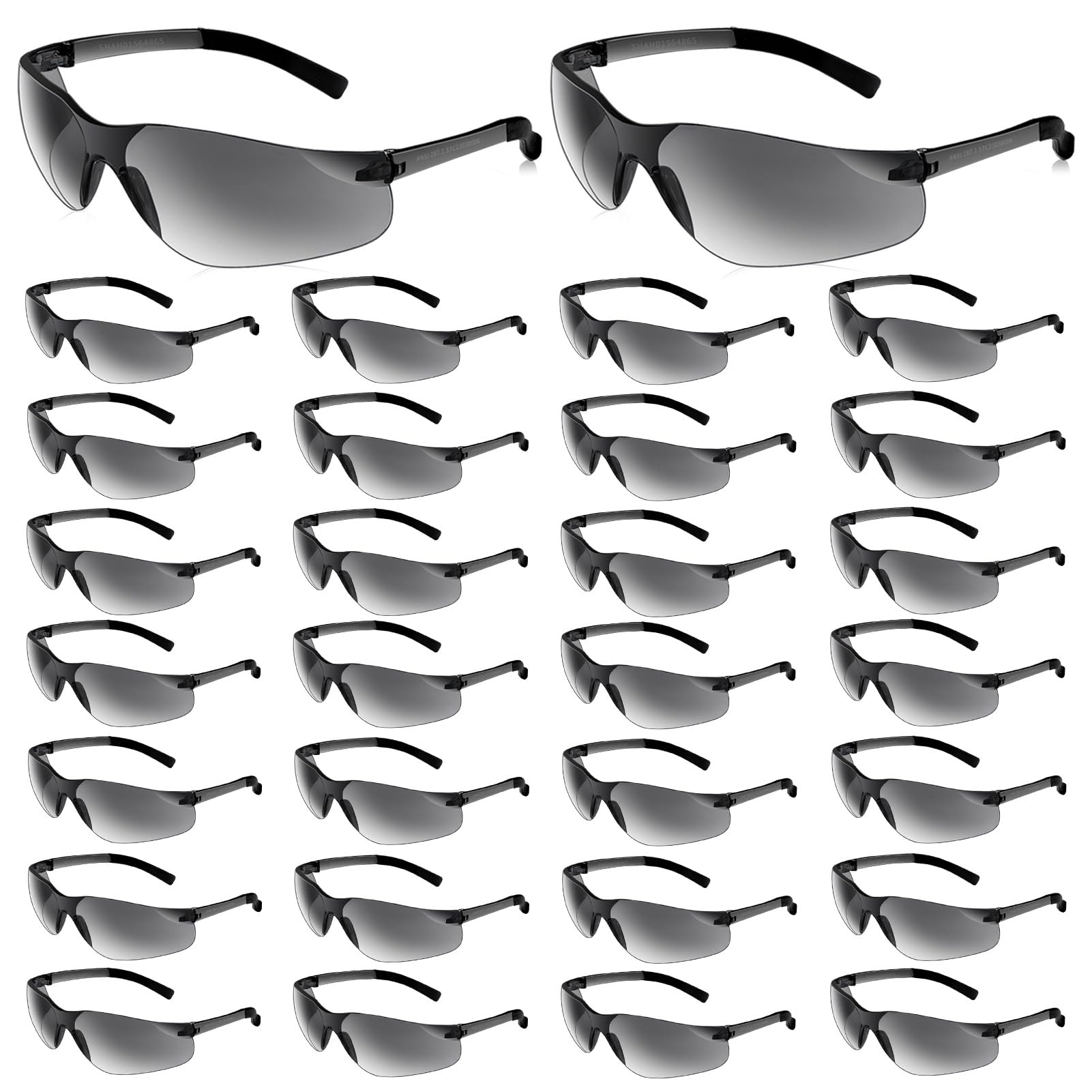 Juego de lentes de seguridad transparentes, certificado Ansi z87.1 con gafas resistentes a arañazos e impactos para hombres y mujeres