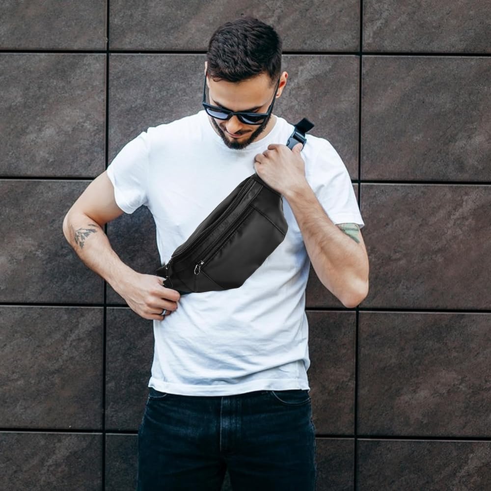 Sac Banane Homme Femme Nylon Impermu00e9able Multifonctionnel Avec